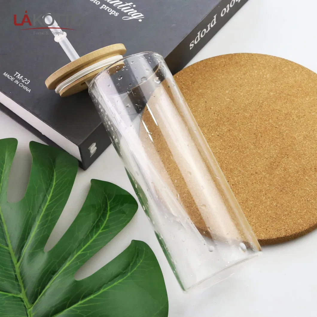 Bottle Glass Drinking Bottle Wholesale Price Juice Perfume 100ml with Sraw Bamboo Saffron