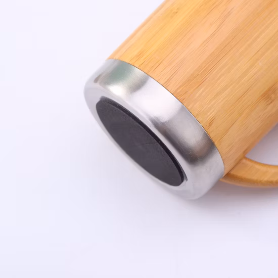 300ml Bamboo Shell Stainless Steel Drinkingware Vacuum Coffee Tea Water Cup Mug