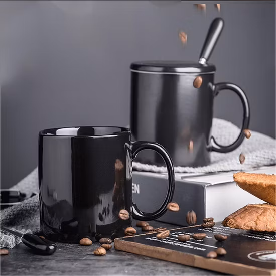 Keramiktasse mit individuellem Logo, Geschirr, helle/matte Tasse, rein glasierte Tasse, Küchenutensilien, Dekoration mit individuellem Farbmuster, Logo und Design