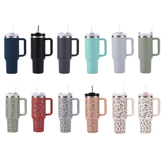 Adventure Travel Tumbler 40oz Edelstahlbecher mit Strohhalm