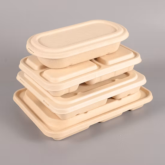 Einweg-Burger-Pommes-Frites-Salatschüssel zum Mitnehmen, Kraftpapier-Box, Mittagessen, Lebensmittelbehälter